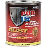 P0R-15. Rust Preventive Coating, Stop Rust and Corrosion Permanently, Anti-rust, Non-porous Protective Barrier, 16 Fluid Ounces, Semi-gloss Black