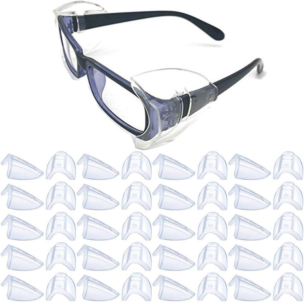 30 Pairs Safety Glasses Side Shields Large, Slip on Side Shields, Fits Medium to Large