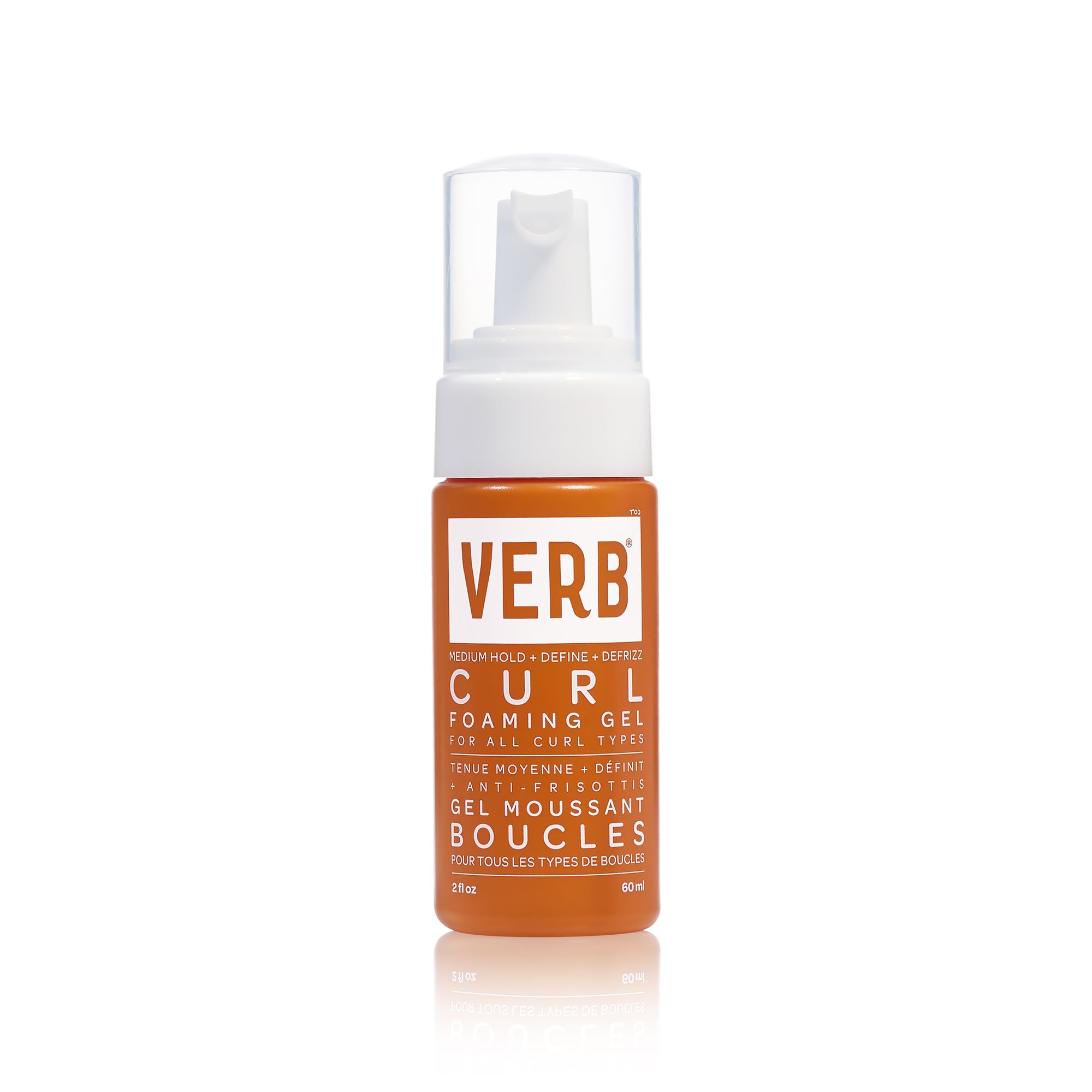 Photo 1 of *MINOR DAMAGE - USED*
VERB Curl Foaming Gel, 2 fl oz – Frizz Control Foaming Gel - For Waves, Curls and Coils - Defines + Enhances for Medium Hold – Vegan, No Parabens or Harmful Sulfates