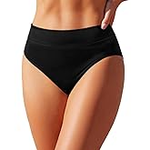 Tempt Me Women High Waisted Cheeky Bikini Bottoms Tummy Control Scrunch Butt Swim Bottom Only