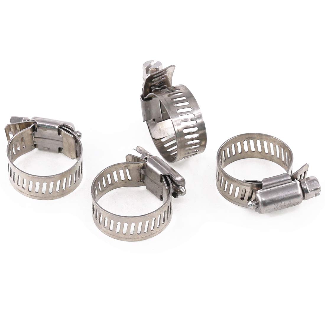 Glarks 20Pcs 304 Stainless Steel Adjustable 2144MM Range Worm Gear