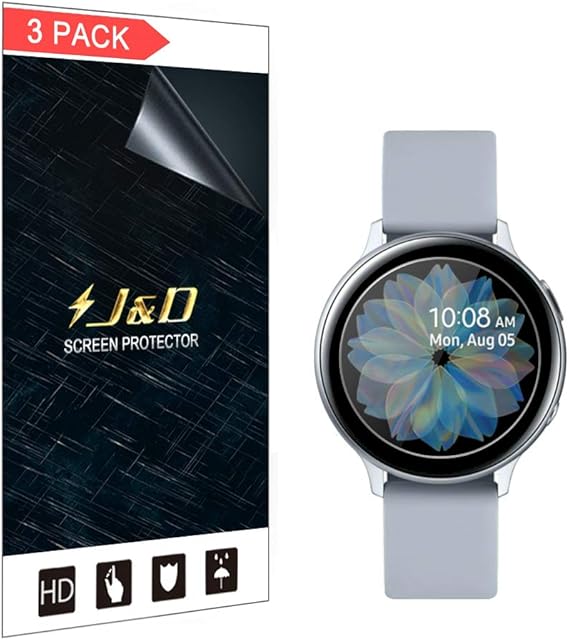 J D Compatible For Galaxy Watch Active 2 40mm Screen Protector Not Glass 3 Pack Soft Skin Full Coverage Hd Clear Screen Protector For Samsung Galaxy Watch Active 2 40mm Screen Protector Amazon Ca Cell