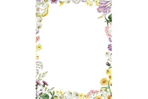 Great Papers! Flower Meadows Letterhead for Classroom, Invitation, and Personal Messages, Printer Friendly 8.5” x 11”, 80 Cou