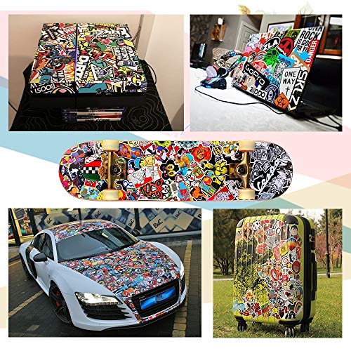 Laptop Stickers, Water Bottle Stickers for Laptop Water Bottles Hydro flask Car Bumper Skateboard Guitar Luggage Waterproof Vinyl Decal Cool Graffiti Stickers Pack (50 Pcs Ink Cartoon Animal Sticker) - Thumbnail 2