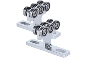 FUPEROO Electric Hoist Installation Roller Trolley Strut Channel Trolley Stainless Steel Can be Used for 12 Gauge or Higher Metal Strut Channel.