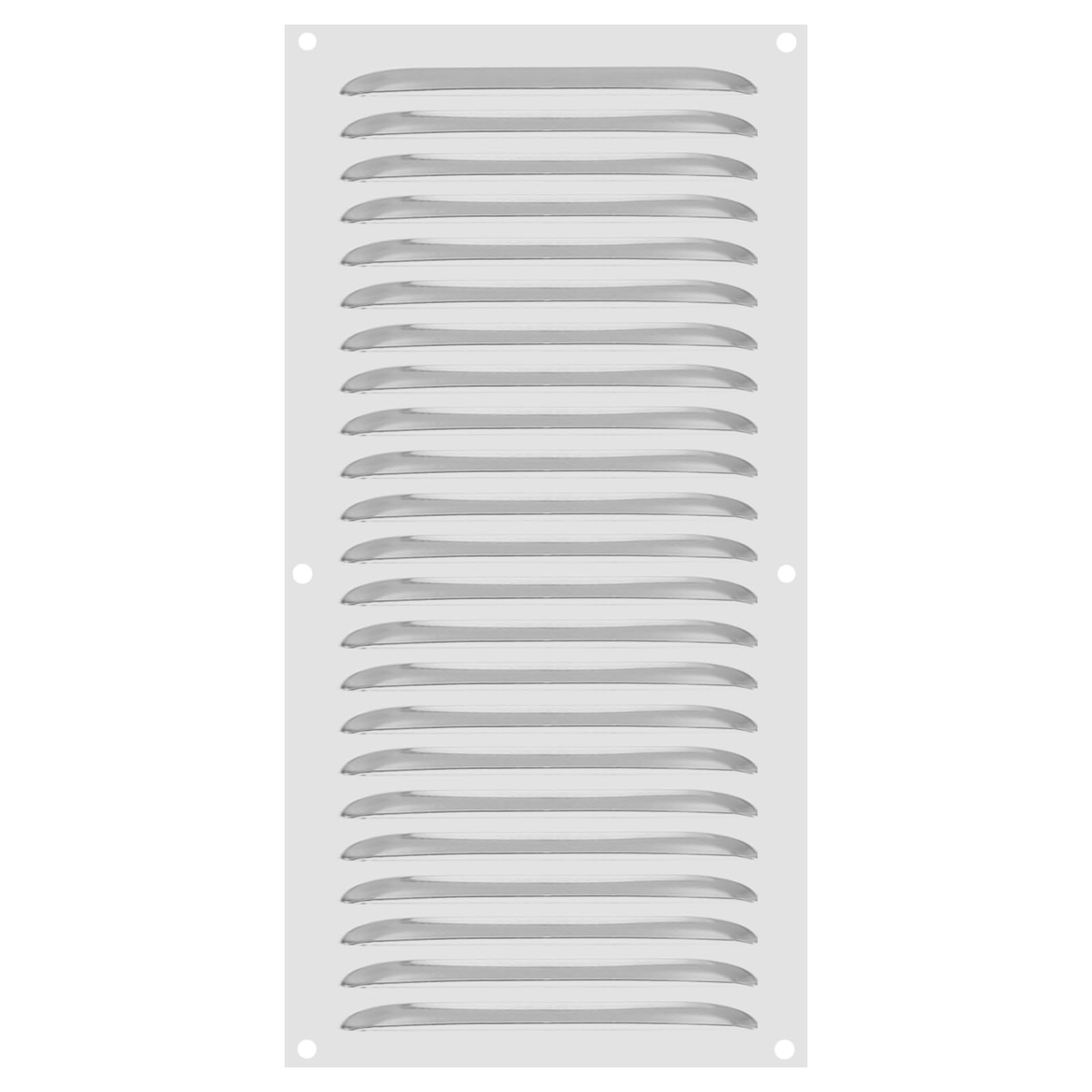 PATIKIL 10 x 20 Inch Stainless Steel Vent Cover, Screen Air Grille Ventilation Cover HVAC Louvered Grill for Home Kitchen Fireplace Bathroom Wall Ceiling, Silver Tone