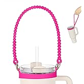 VIKIZUES Water Bottle Handle - Soft and Durable Silicone Water Bottle Holder, Sling, Lanyard, Carrier with Strap - Fits Most 8-40oz Water Bottles - Compatible Stanley Cup Accessories