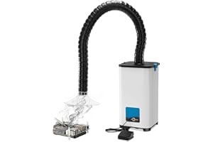 CAMXTOOL Fume Extractor, Solder Fume Extractor, 130W Strong Suction 260m³/h, 3-Speed Adjustment, Integrate Type Filter Core Smoke Absorption for Desktop Soldering, Engraver, Welding, Machine Cutter