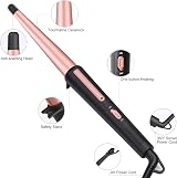 JAETON Hair Curling Wand 13-25MM Ceramic Conical Rose Gold Dual Voltage view 2
