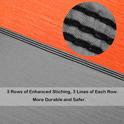 FARLAND Outdoor Camping Hammock - Portable Anti-fade Nylon Double Hammock with 2 Piece 16 Loop Straps by Parachute Lightweight Hammock for Hiking Backpacking - Thumbnail 5