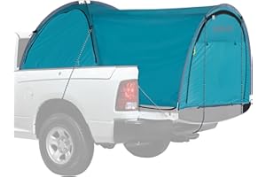EighteenTek Upgraded Pickup Truck Tent, Waterproof PU2000mm Double Layer Pop Up Camper Shell Adjustable for 5.5-8 FT Truck Bed, Portable Truck Bed Tent for Camping