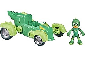 PJ Masks Gekko Deluxe Vehicle Preschool Toy, Gekko-Mobile Car with 2 Wheel Modes and Gekko Action Figure for Kids Ages 3 and Up