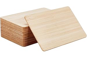 OLYCRAFT 20pcs Wooden NFC Cards Wheat Color NFC Wooden Card Assortment 3.3x2.1 Inch Wood Card Assortment Digital Contact Card