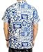 LA LEELA BEACH POCKET FRONT LUAU PARTY CARIBBEAN BEACHWEAR CAMP HAWAIIAN DRESS ALOHA SHIRT MENS 993 White_Blue L Spring Summer 2017