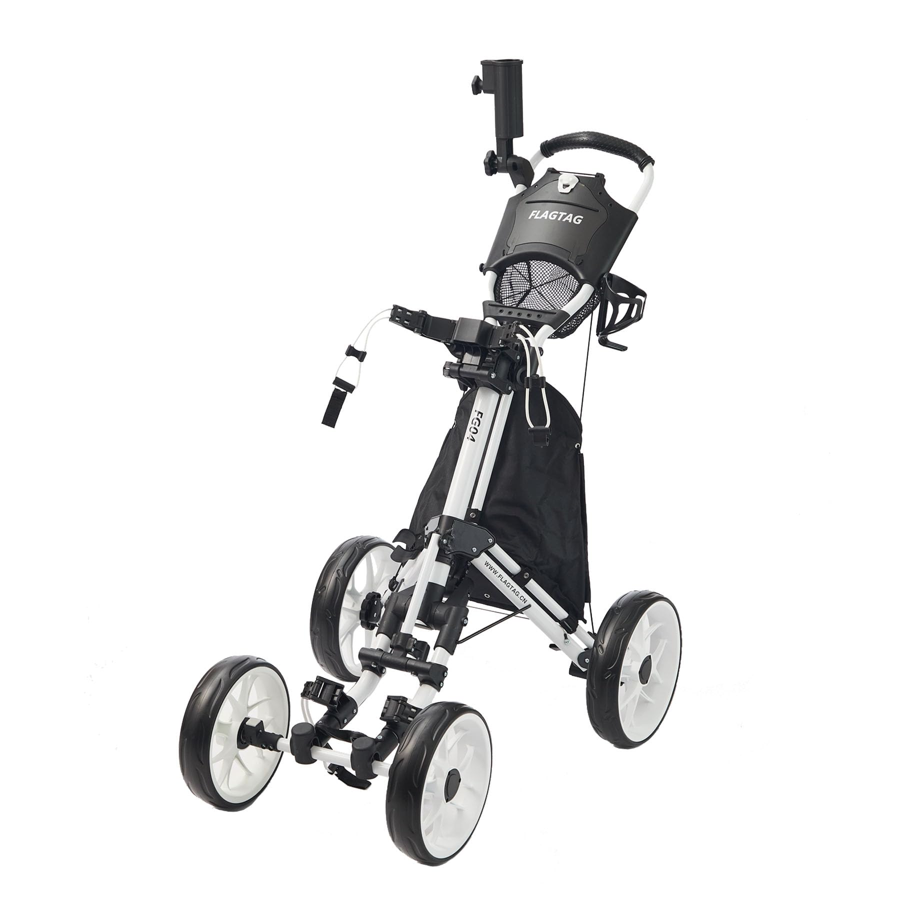 FLAGTAG Golf Push Cart 4-Wheels,Folding Golf