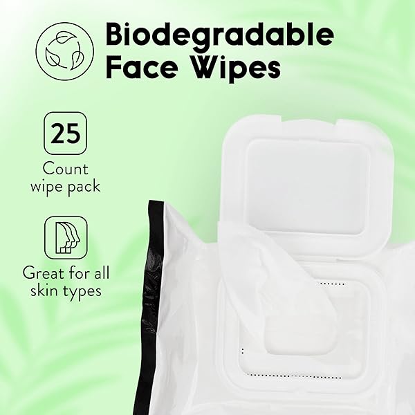 CLEEN BEAUTY FRAGRANCE FREE FACE WIPES | SOOTHING AND MOISTURIZING MAKEUP REMOVER WIPES WITH ALOE VERA | BIODEGRADABLE MAKEUP WIPES WITH ALOE VERA | MAKEUP REMOVER PADS – PARABEN FREE | 25 COUNT
