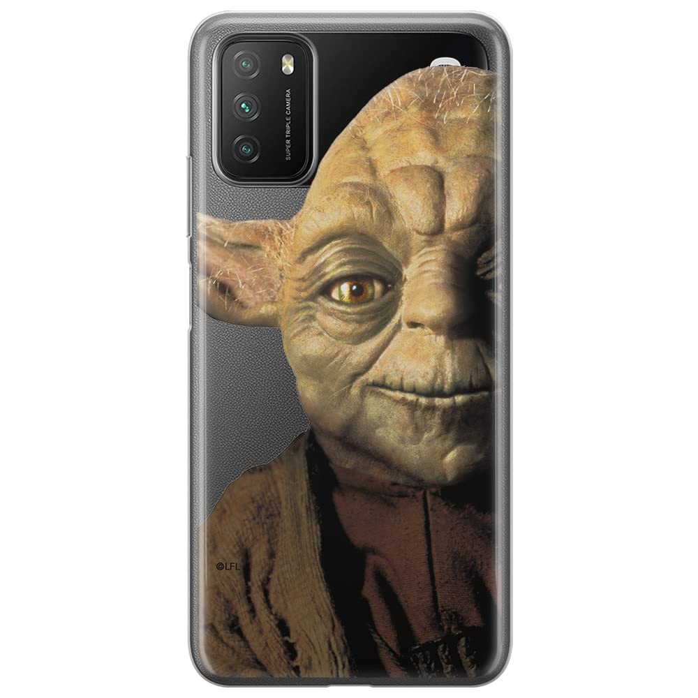 ERT GROUP mobile phone case for Xiaomi REDMI 9T original and officially Licensed Star Wars pattern Yoda 004 optimally adapted to the shape of the mobile phone, partially transparent