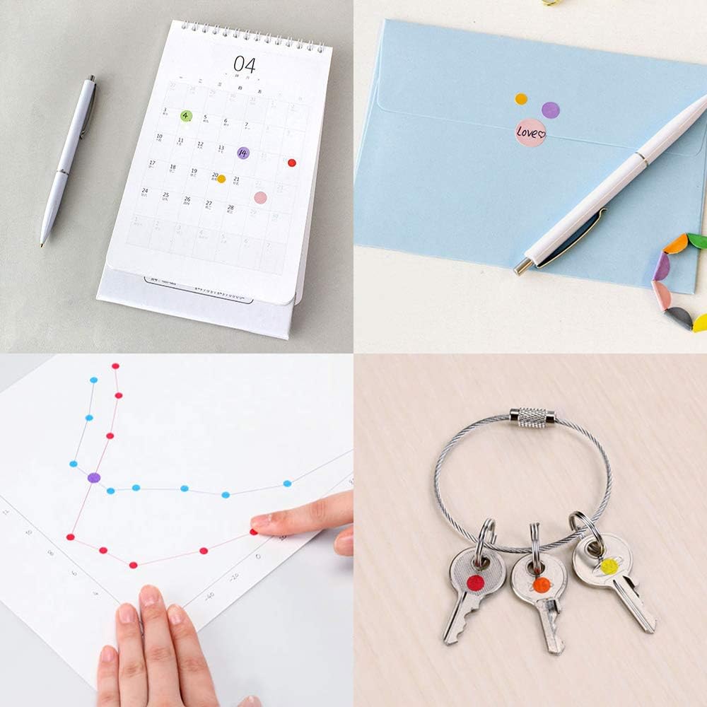 3920 pcs 3/4" Round Coding Circle Dot Labels with File Pocket, 14 Colors : Office Products