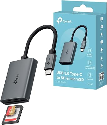 UA430C SD Kartenleser USB C, kartenlesegerät auf SD und microSD bis zu 2 TB, USB 3.0, Gleichzeitiges Lesen und Schreiben von Zwei Karten, mit Mac, Windows, iPadOS, iOS, Android