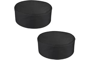 ULTECHNOVO 2pcs Black Breathable Mesh Chef Caps for Men, Elastic Catering Headgear Cooking Hats for Kitchen