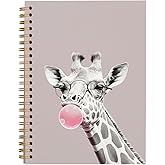 OXW Giraffe Notebook Journal, Giraffe Gifts for Women, Cute Notebooks for Girls Women, Aesthetic School Supplies, College Ruled Hardcover Spiral Notebook 5.5 x 8.3