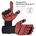 YINENN BBQ Grill Gloves with 932°F Heat Resistant and Insulated Silicone for Barbecue with Grilling,Smoker,Cooking and Oven,Baking,Fireplace,Frying and Kitchen-1 Pairs XL (13.5 Inches)-Red