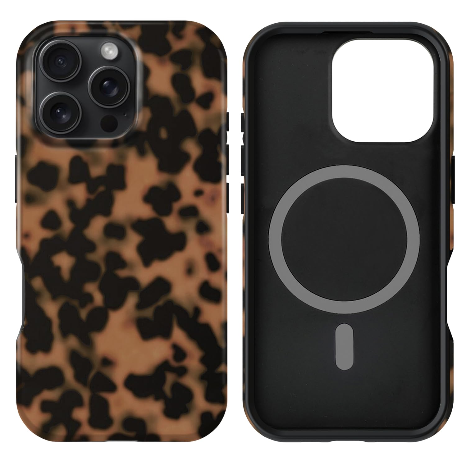 Photo 1 of BayPastel X for iPhone 16 Pro Max Case Design Strong Magnetic Cute Slim [Compatible with MagSafe] Wireless Charging Phone Case 2 in 1 Shockproof Heavy Duty Protection Cover 6.9",Turtle Shell