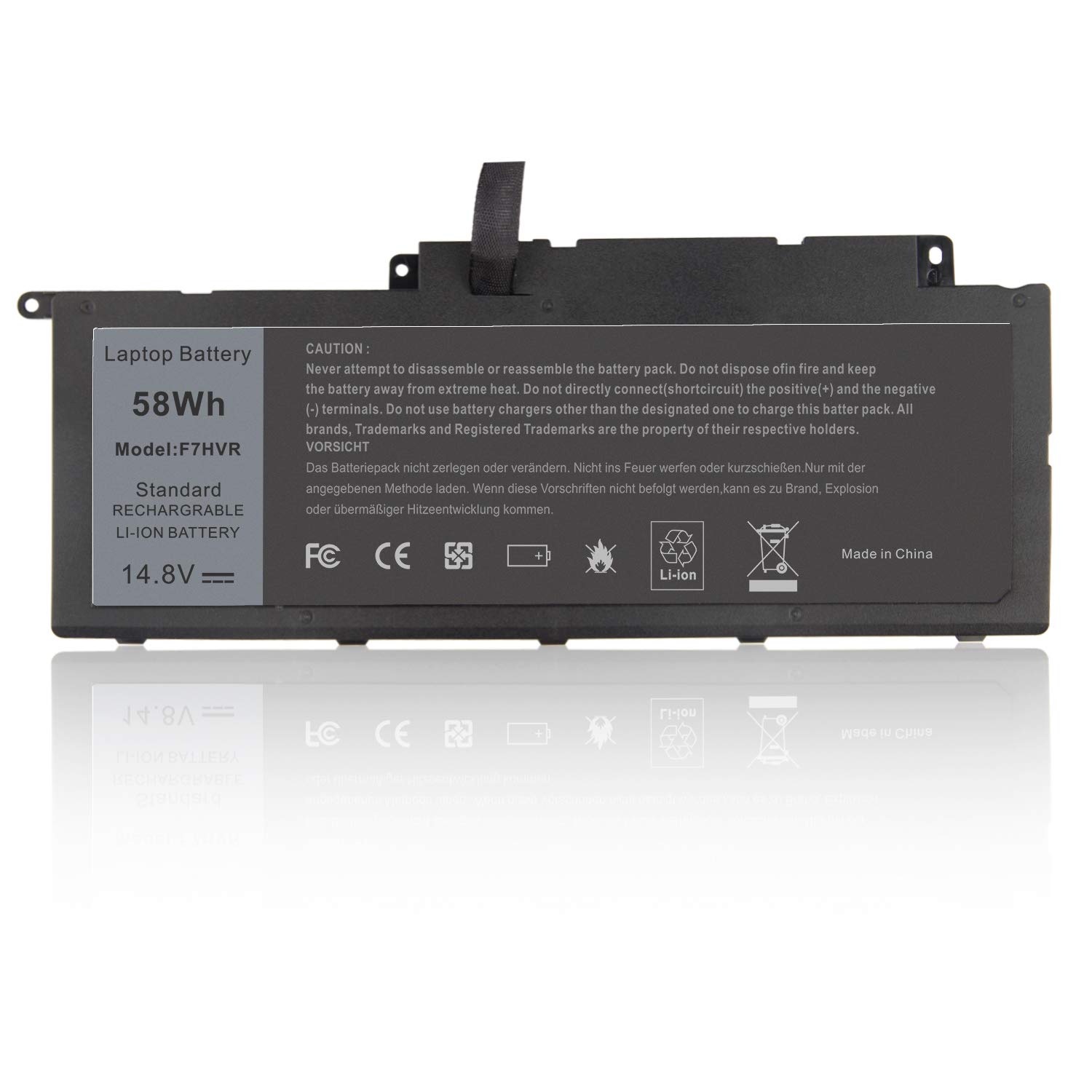 ARyee F7HVR Battery Compatible with Dell Inspiron 15 7537 17 7000 7737 7746 Series F7HVR 062VNH G4YJM T2T3J(58Wh 14.8V)