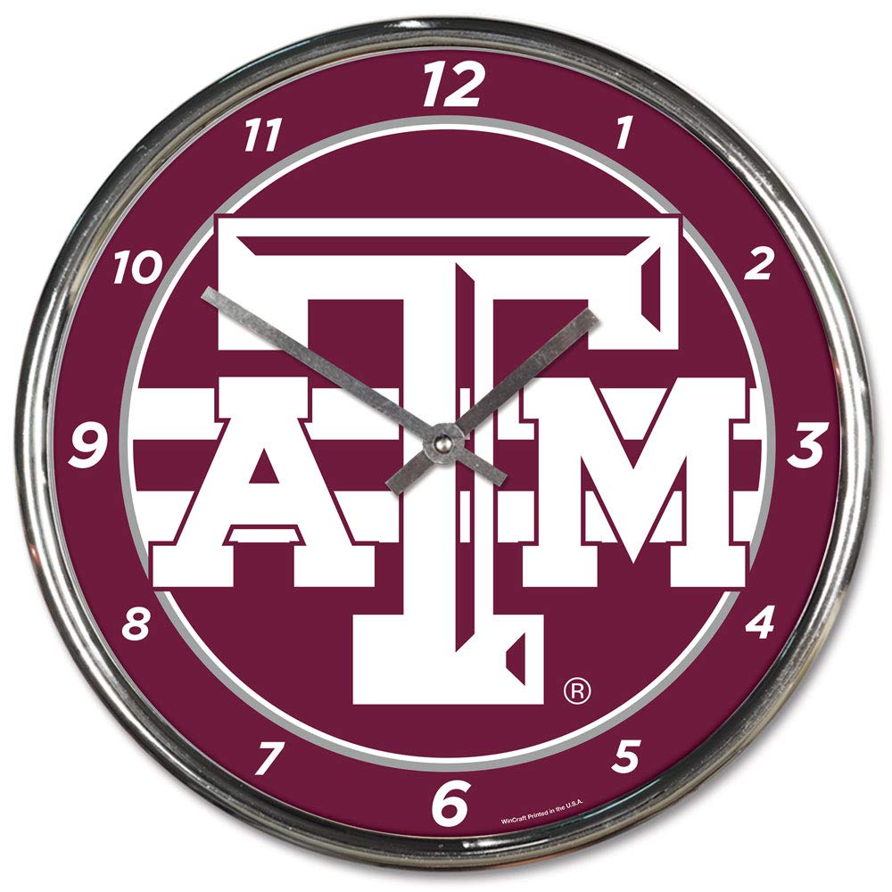 Wincraft NCAA Texas A&M Aggies Chrome Clock, 12" x 12"