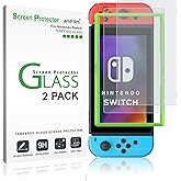 amFilm Anti-Glare Matte Tempered Glass Screen Protector for Nintendo Switch 6.2" 2017 (2-Pack)