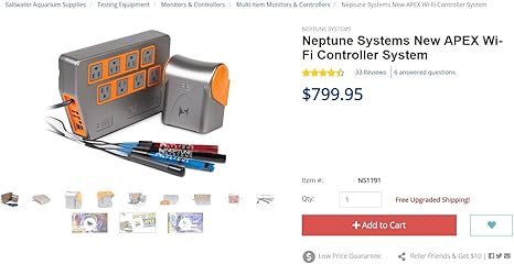 Amazon Com Neptune Apex Wifi Controller System Bundle Energy Bar 832 Computers Accessories