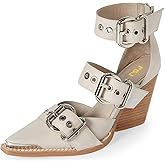 FSJ Women's Pointed Toe Strappy Wedge Heel Sandals