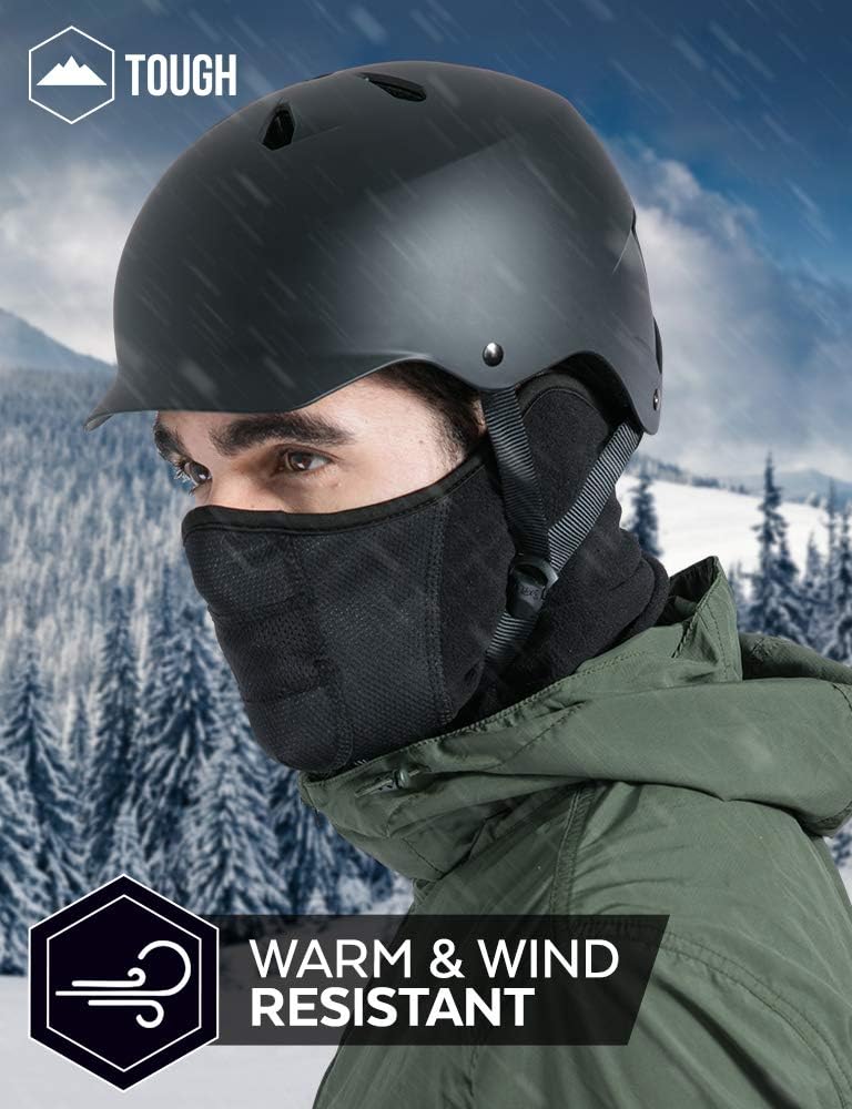 Winter Face Mask & Neck Gaiter - Cold Weather Half Balaclava - Tactical Neck Warmer for Men & Women - Face Cover / Shield for Running, Skiing, Snowboarding, Motorcycle Riding & Other Sports: Automotive