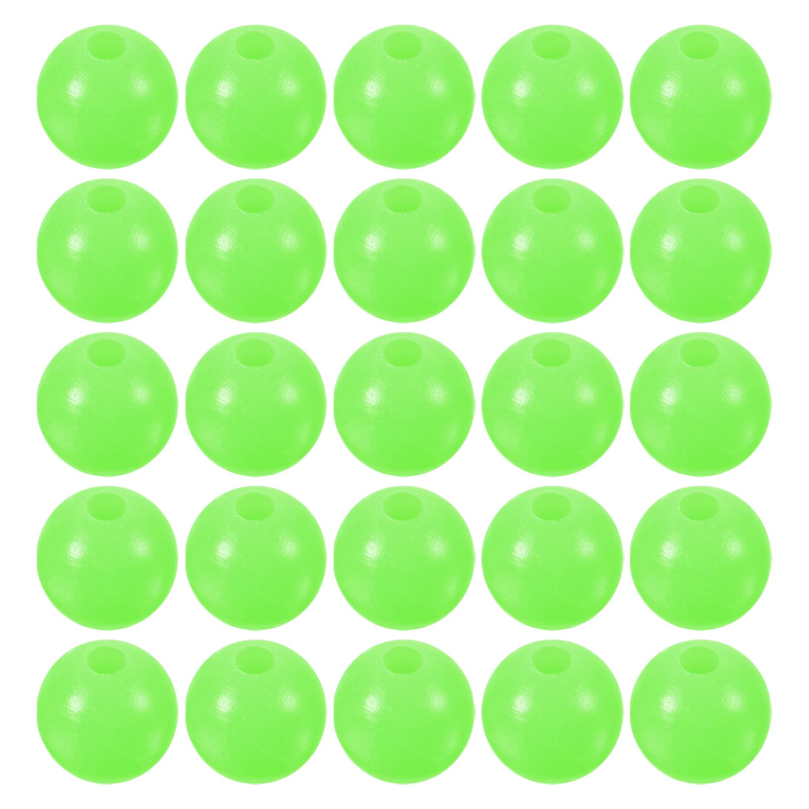M METERXITY 200 Pcs Glow Fishing Beads - Plastic Luminous Round Bait Egg Lure Rigs Apply to Outdoor Tackle Tool (8mm, Green)