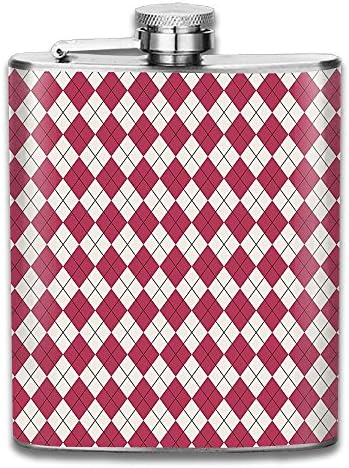 Weiheiwec 9 Classic Scottish Design Baklawa Inspired Image With Rectangular Details Stainless Steel Hip Flask 7 OZ