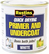 Rustins White Primer/Undercoat 250ml - Fast Drying Interior Exterior Base