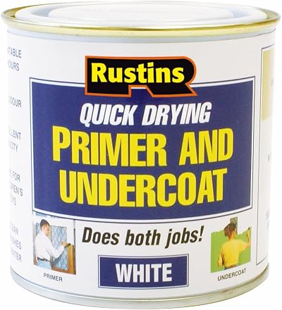 Rustins White Primer/Undercoat 250ml - Fast Drying Interior Exterior Base