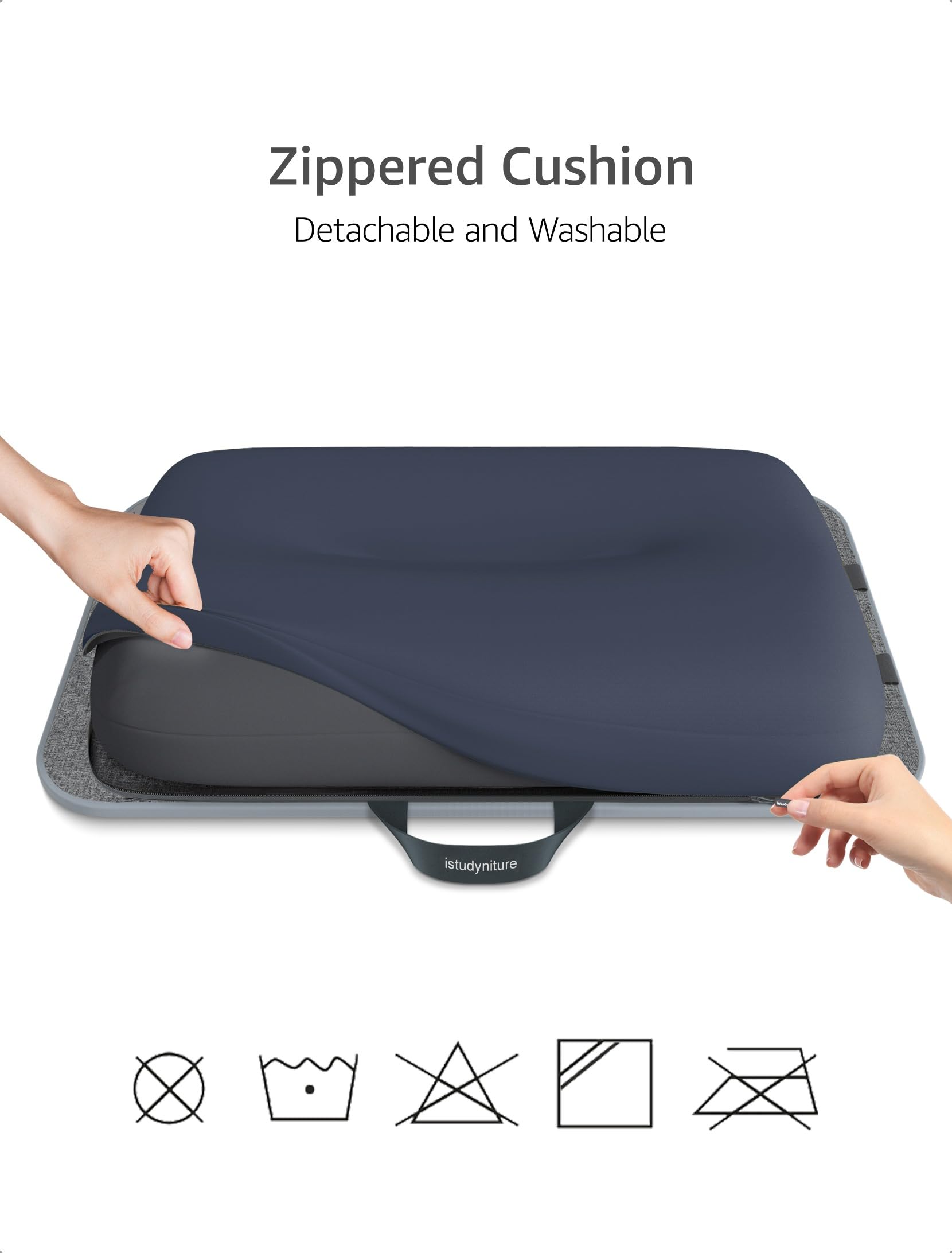 Lap Desk With Cushion For Laptop - Large Lap Tray Fits Up To 17" Laptop, Removable Washable Cover (Pink)
