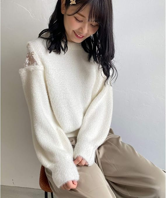 Amazon マジェスティックレゴン Majestic Legon アイシーカラーシャギーニット オフ M セーター 通販