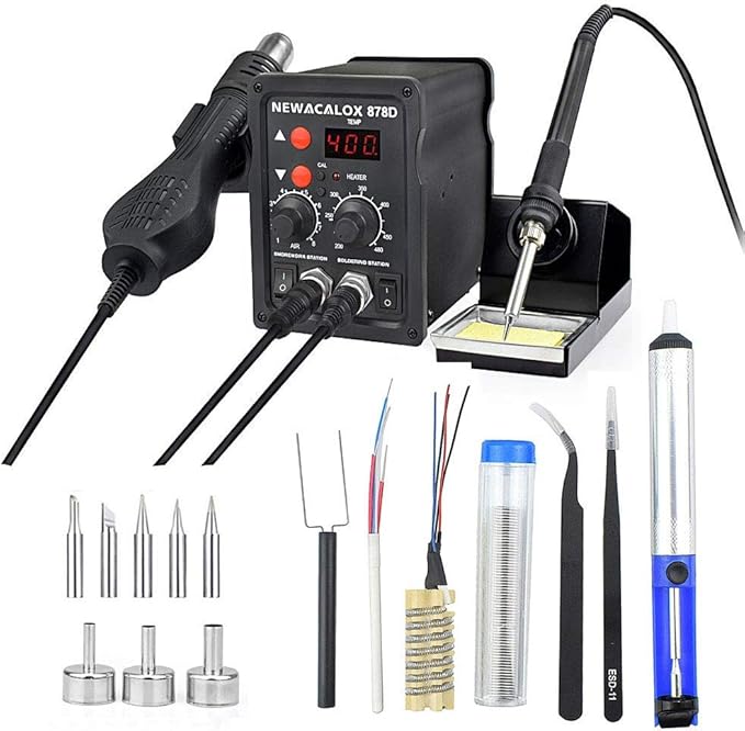 2-in-1 Heißluft-Lötstation - 700W Profi-Station Mit LED-Display Für Löten & Entlöten
