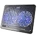 AUKEY Laptop Cooling Pad, Laptop Cooler with 2 Blue LED Fans, 2 USB Ports, and Adjustable Stands for Laptop Up to 17