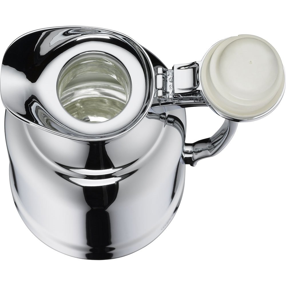 alfi Opal Glass Vacuum Chrome Plated Brass Thermal Carafe for Hot and