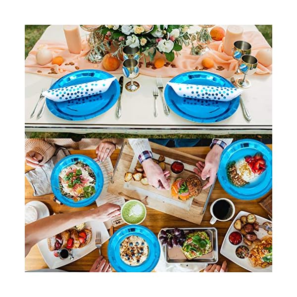 99pcs-Disposable-Tableware-Set-Blue-Party-Dinnerware-Blue-Background-Will-Enhance-Your-Table-Layout-and-Match-Any-Party-Theme BLLREMIPSUR 99pcs Disposable Tableware Set, Blue Party Dinnerware, Blue Background Will Enhance Your Table Layout and…
