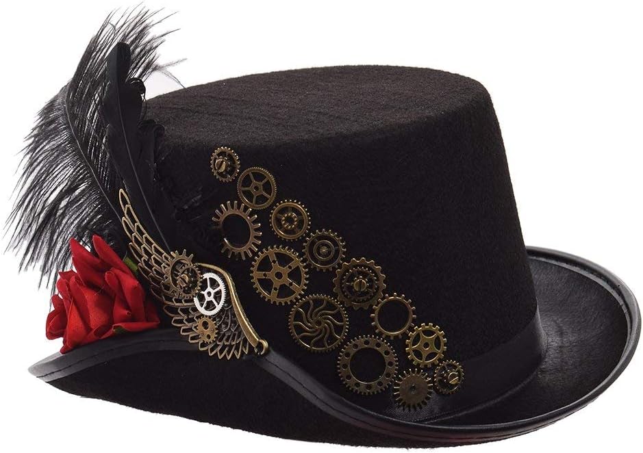 GRACEART Unisex Steampunk Top Hats with Goggles for Men Women (Various styles): Toys & Games