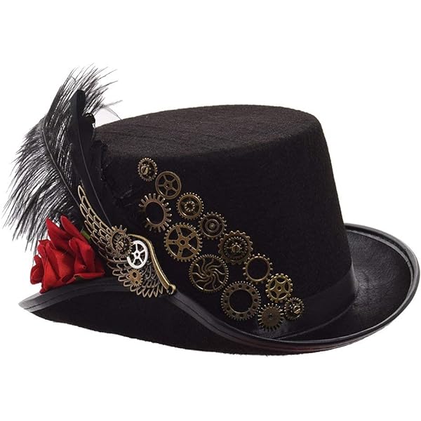 SteamPunk Top Hat Black Large at Amazon Women display picture 1