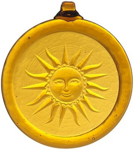 Kitras 3Inch Sun Suncatcher, Amber Garden & Outdoor