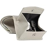 Karmiir RFID Small Leather Wallet for Women with Cash Coin and Card Holders Compact Minimalist Pocket Wallet for Daily or Travel White (Beige)