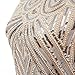 eforpretty Womens 1920s Diamond Sequined Embellished Fringed Flapper Dress(Large),Beige