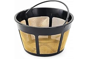 NRP 12-14cup Screen Bottom Basket Permanent Coffee Filter Replacement for KitchenAid Coffeemaker and Others with Large Brew S
