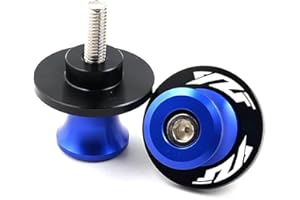 GZYWMJZ Pack of 2 Motorcycle Swing Arm Spools For Yamaha YZF R3 R25 R6 R7 R1 YZF-R3 YZF-R1 YZF-R7 1999-2025 Accessories, M6 Swingarm Slider Stand Paddock Screw (Blue)